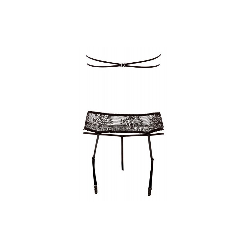 Abierta Fina σουτιέν μπουστάκι με ασορτί ανοιχτό σλιπάκι και ζαρτιέρες