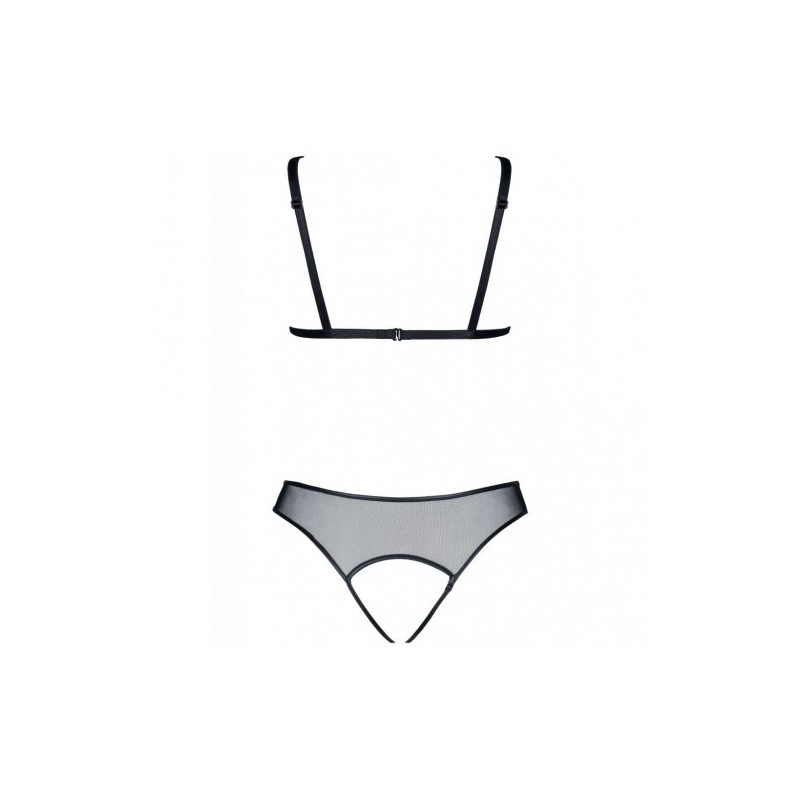 Pola Black Bra with Crotchless Briefs