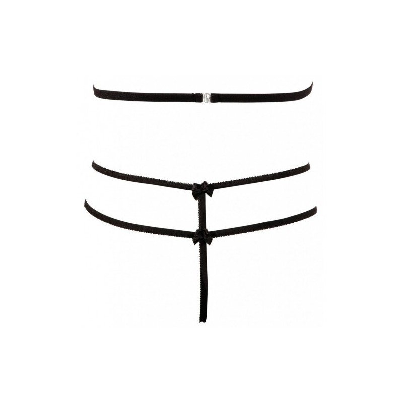 Σέξι μαύρο Δαντελωτό ανοικτό ερωτιάρικό Σετ