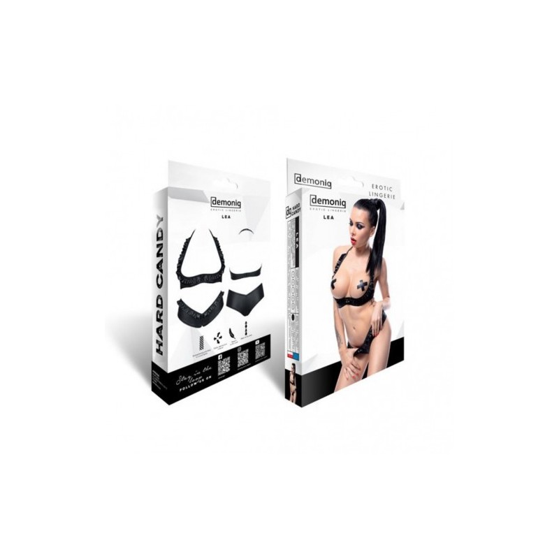 Demoniq Lea Open Cup Bra Set