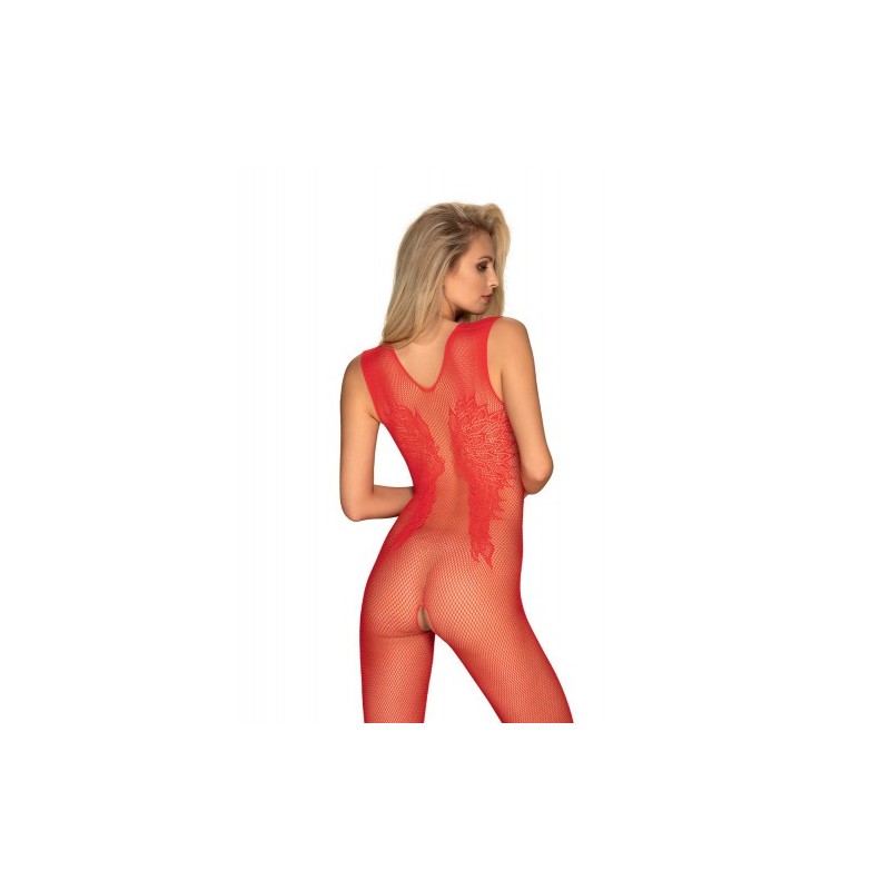 Ολόσωμο Κόκκινο Κορμάκι με Ανοιχτό Κάβαλο Obsessive
