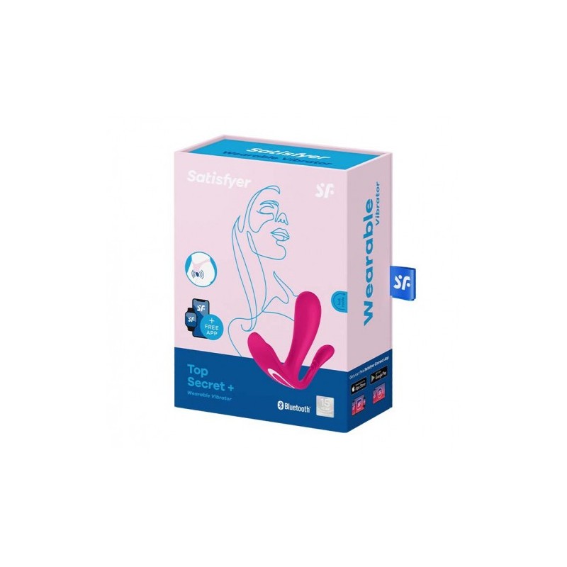 Κολπικός &amp Πρωκτικός Ροζ δονητής με App εφαρμογή Top Secret+ Plus Satisfyer