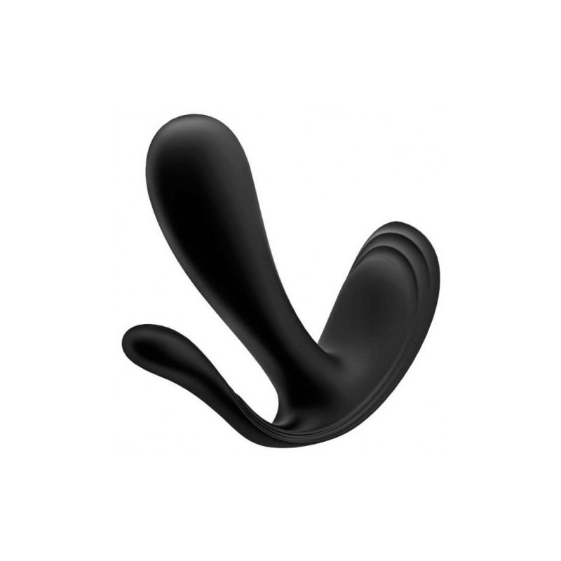 Κολπικός &amp Πρωκτικός Μαύρος δονητής με App εφαρμογή Top Secret+ Plus Satisfyer