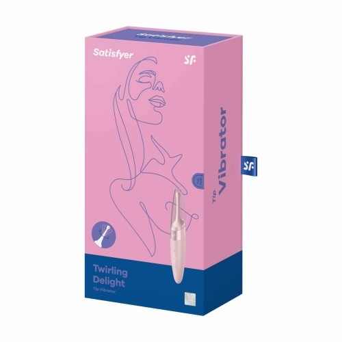 Δονητής Κλειτορίδας με Κάλυμμα Satisfyer Twirling Delight ΡΟΖ