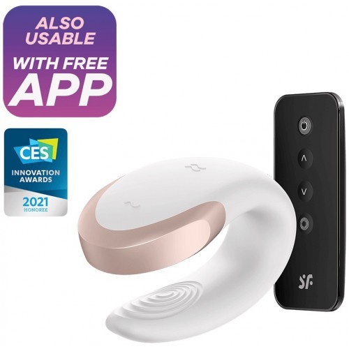 Δονητής ζευγαριών Satisfyer Double Love ΛΕΥΚΟ