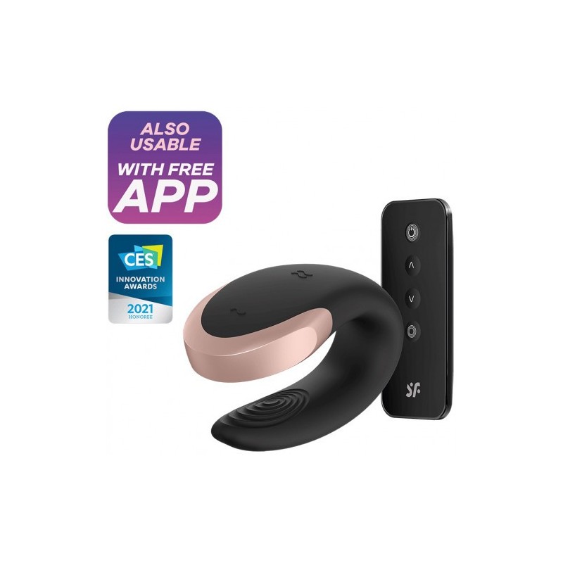 Δονητής ζευγαριών Satisfyer Double Love ΜΑΥΡΟ