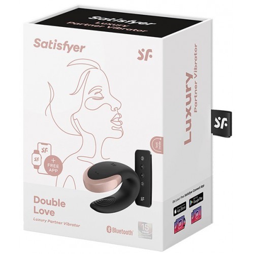Δονητής ζευγαριών Satisfyer Double Love ΜΑΥΡΟ