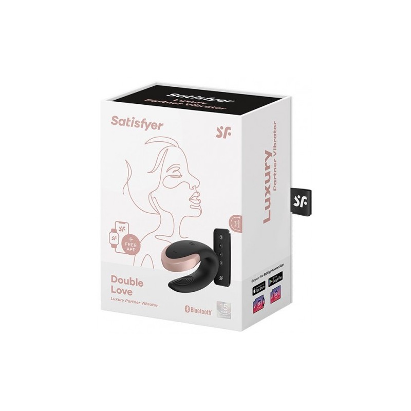Δονητής ζευγαριών Satisfyer Double Love ΜΑΥΡΟ