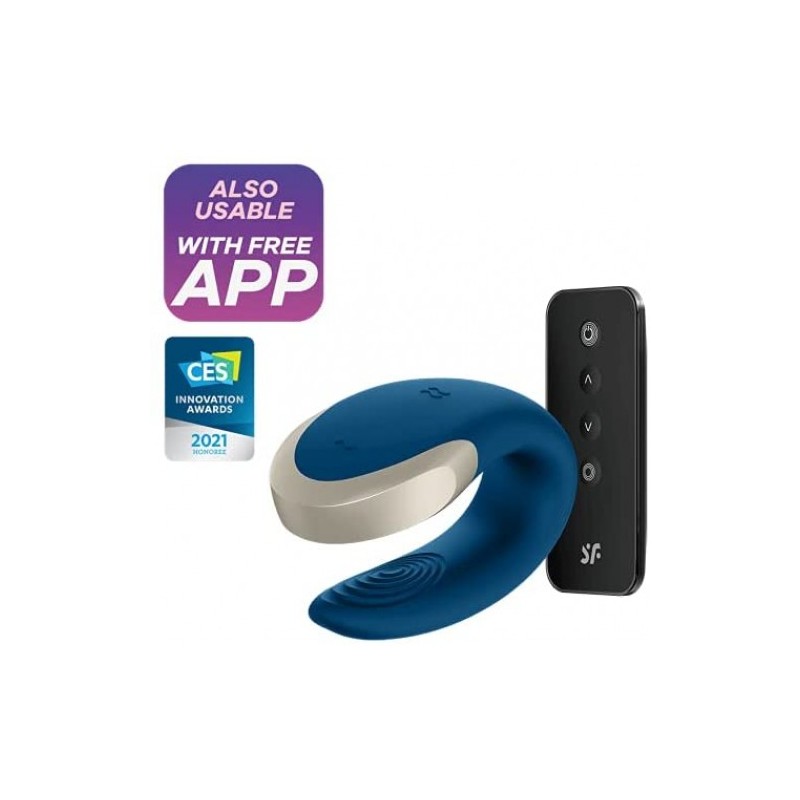 Δονητής ζευγαριών Satisfyer Double Love ΜΠΛΕ