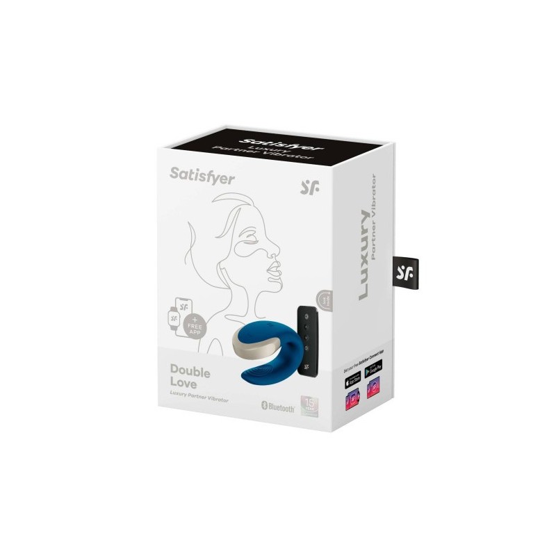 Δονητής ζευγαριών Satisfyer Double Love ΜΠΛΕ