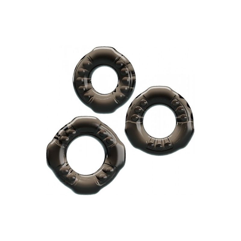 Σετ με τρία ελαστικά εύκαμπτα δαχτυλίδια Στύσης