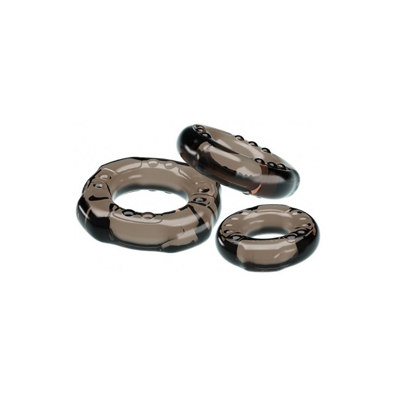 Σετ με τρία ελαστικά εύκαμπτα δαχτυλίδια Στύσης