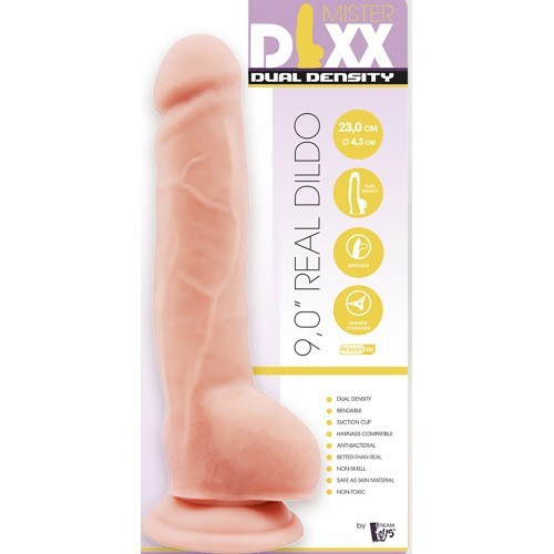 Ντίλντο με όρχεις και βεντούζα Mr. Dixx Dual Density 23 x Ø 4,3 cm