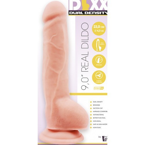Ντίλντο με όρχεις και βεντούζα Mr. Dixx Dual Density 23 x Ø 4,3 cm