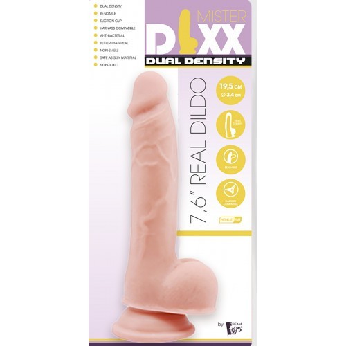 Ντίλντο με όρχεις και βεντούζα Mr. Dixx Dual Density 19,5 x Ø 3,4 cm