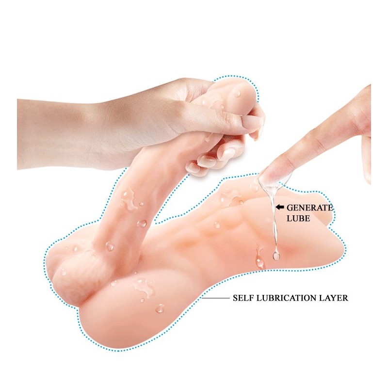 Ρεαλιστικός Ανδρικός Κορμός με Πέος Temptation Bigger Man 19 cm