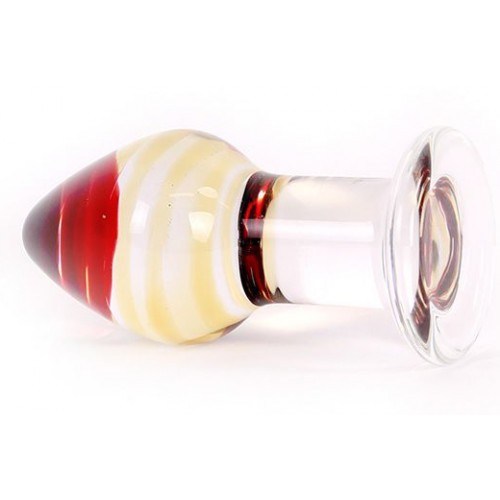 Χρωματιστή Γυάλινη Πρωκτική Σφήνα 9 εκ