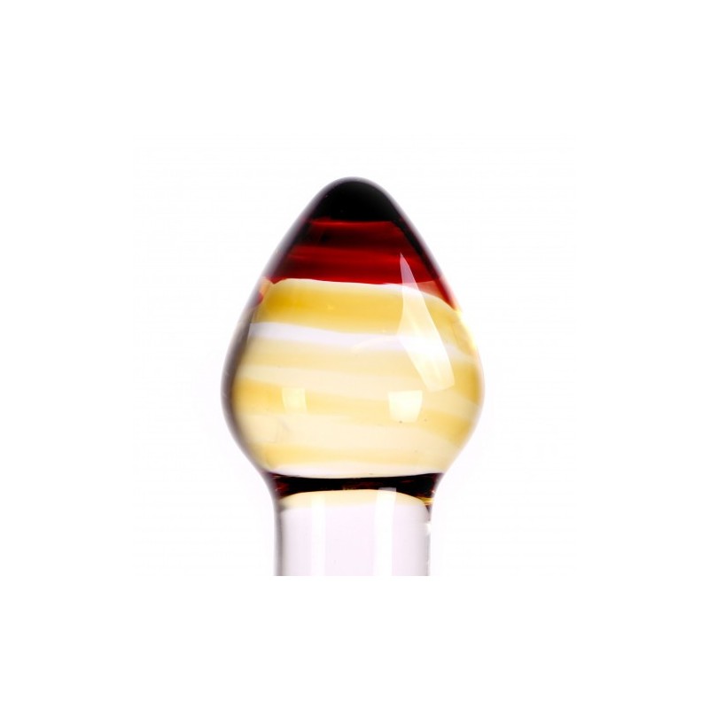 Χρωματιστή Γυάλινη Πρωκτική Σφήνα 9 εκ