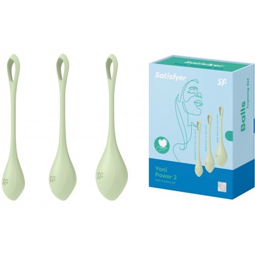 Πράσινες Κολπικές Μπάλες Οργασμού Satisfyer Yoni Power 3 τμχ