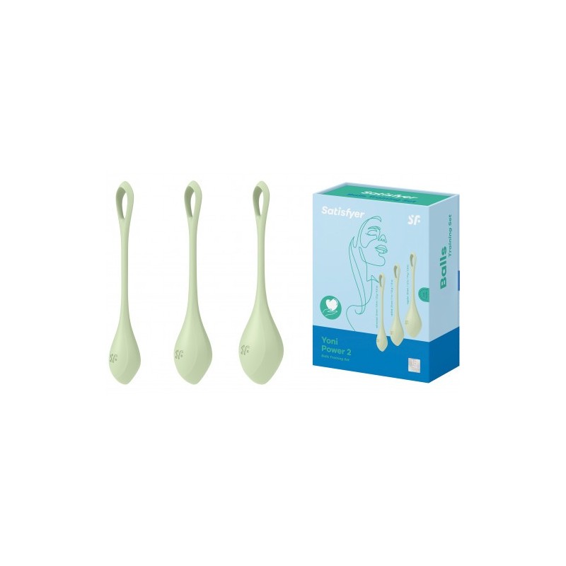 Πράσινες Κολπικές Μπάλες Οργασμού Satisfyer Yoni Power 3 τμχ