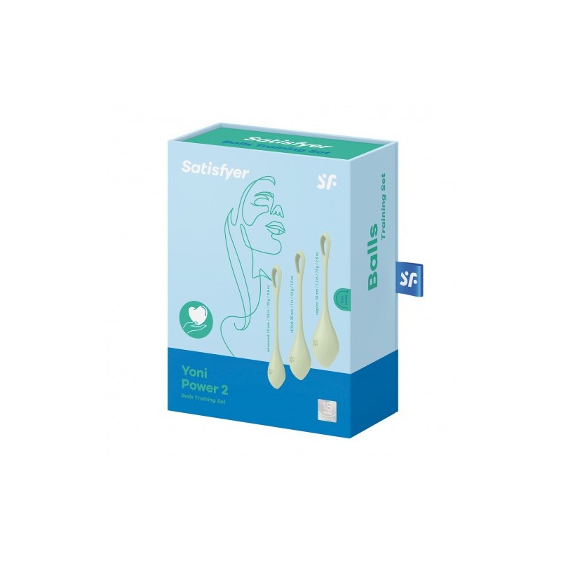 Πράσινες Κολπικές Μπάλες Οργασμού Satisfyer Yoni Power 3 τμχ