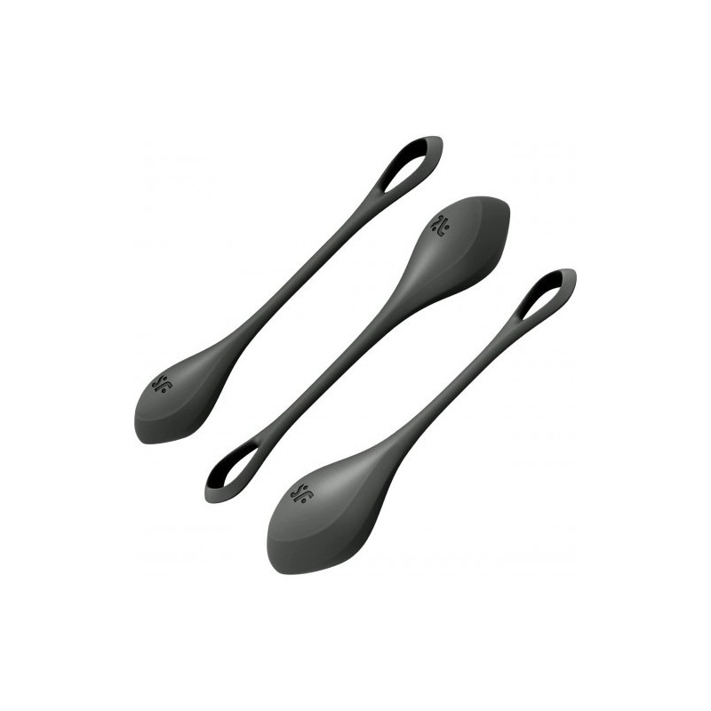 Μαύρες Κολπικές Μπάλες Οργασμού Satisfyer Yoni Power 3 τμχ