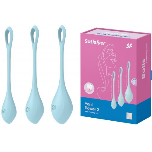 Μπλέ Κολπικές Μπάλες Οργασμού Satisfyer Yoni Power 3 τμχ