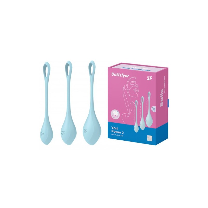 Μπλέ Κολπικές Μπάλες Οργασμού Satisfyer Yoni Power 3 τμχ