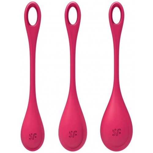 Κόκκινες Κολπικές Μπάλες Οργασμού Satisfyer Yoni Power 3 τμχ