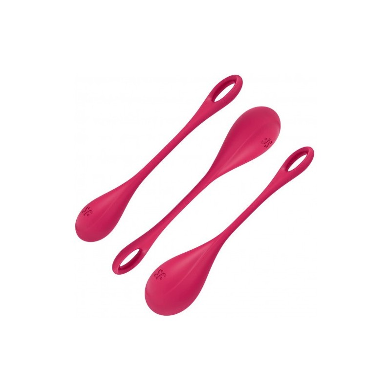 Κόκκινες Κολπικές Μπάλες Οργασμού Satisfyer Yoni Power 3 τμχ