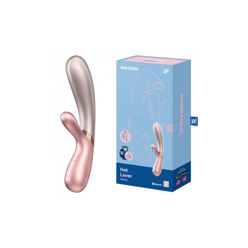 Δονητής Κουνέλι με Έλεγχο μέσω Εφαρμογής Κινητού ΡΟΖ ΧΡΥΣΟ Satisfyer Hot Lover