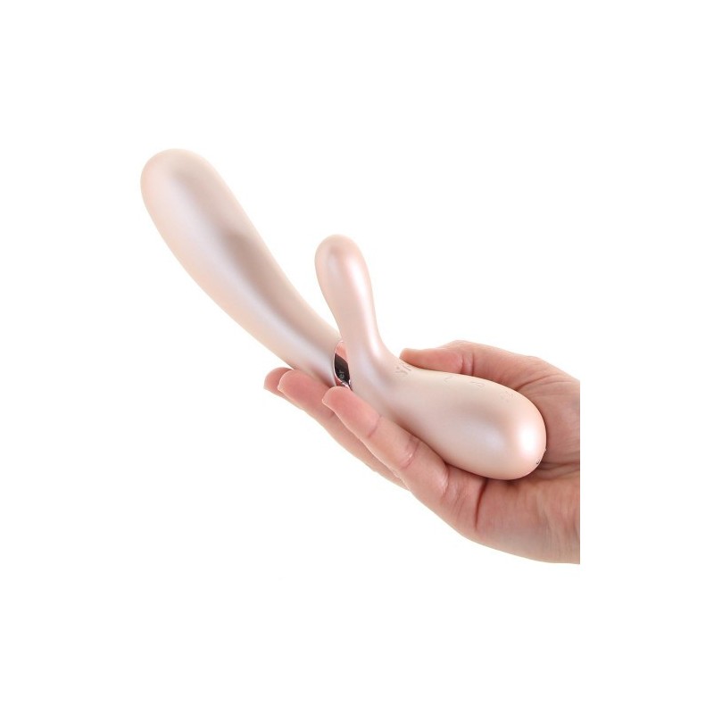 Δονητής Κουνέλι με Έλεγχο μέσω Εφαρμογής Κινητού ΡΟΖ ΧΡΥΣΟ Satisfyer Hot Lover