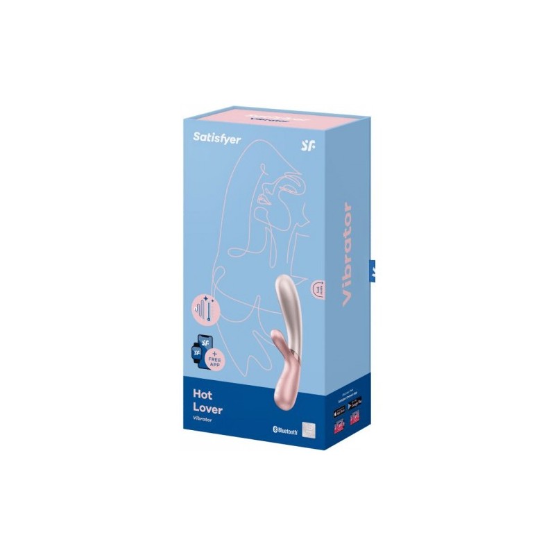 Δονητής Κουνέλι με Έλεγχο μέσω Εφαρμογής Κινητού ΡΟΖ ΧΡΥΣΟ Satisfyer Hot Lover