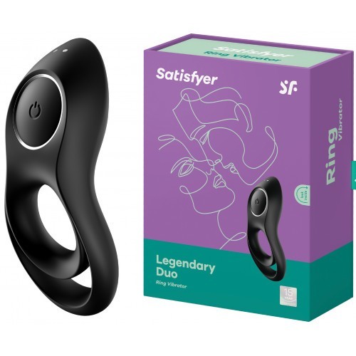 Δονούμενο Δαχτυλίδι Πέους Satisfyer Legendary Duo ΜΑΥΡΟ