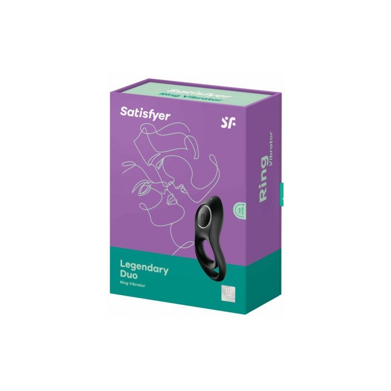 Δονούμενο Δαχτυλίδι Πέους Satisfyer Legendary Duo ΜΑΥΡΟ