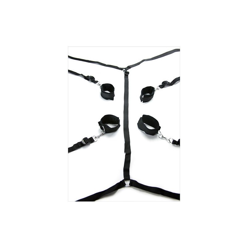 Μαύρα Δεσμά Χειροπέδες Κρεβατιού Naughty Toys