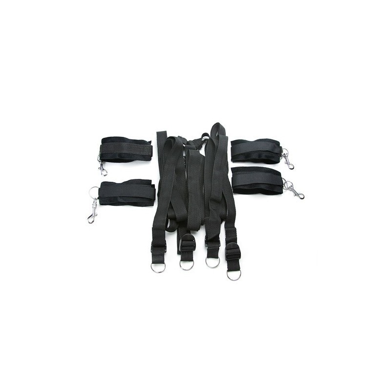 Μαύρα Δεσμά Χειροπέδες Κρεβατιού Naughty Toys