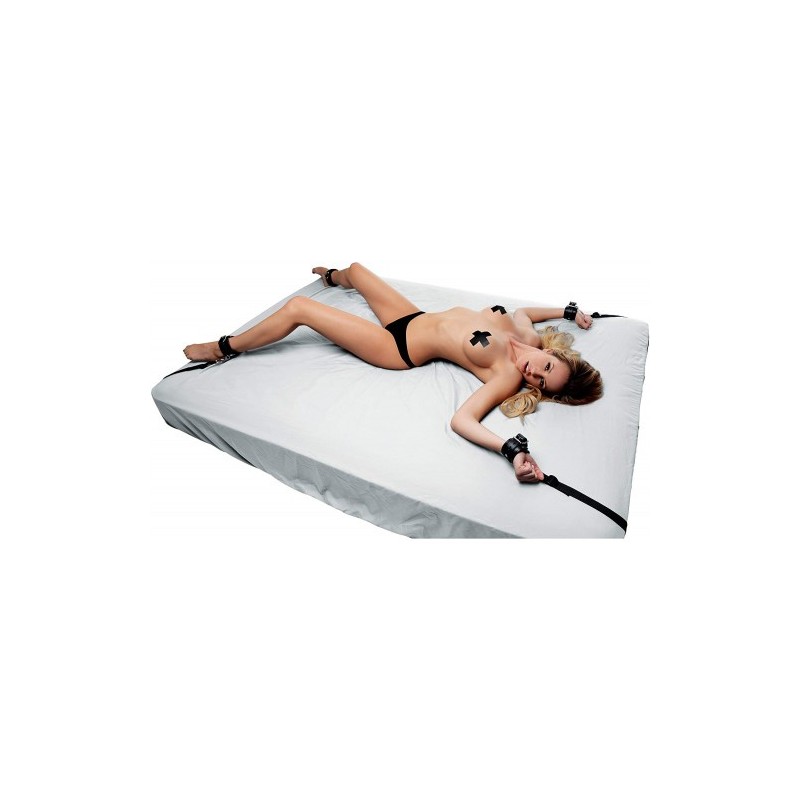 Μαύρα Δεσμά Χειροπέδες Κρεβατιού Naughty Toys