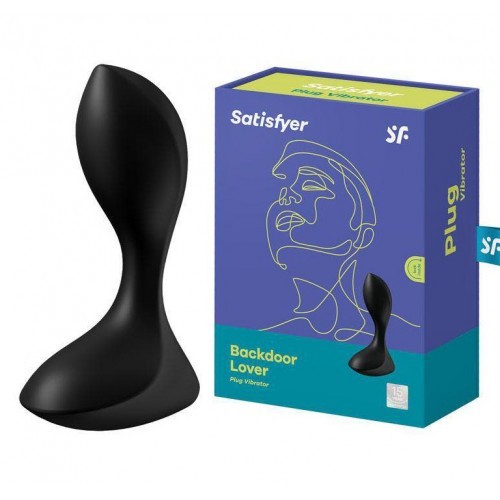 Μαύρη Πρωκτική σφήνα δονητής Satisfyer Backdoor Lover 11εκ