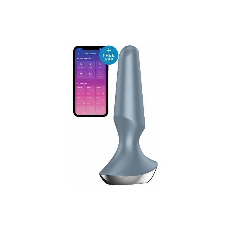 Πρωκτική Σφήνα με Δόνηση Satisfyer PLUG-ILICIOUS 2 ΓΚΡΙΖΟ