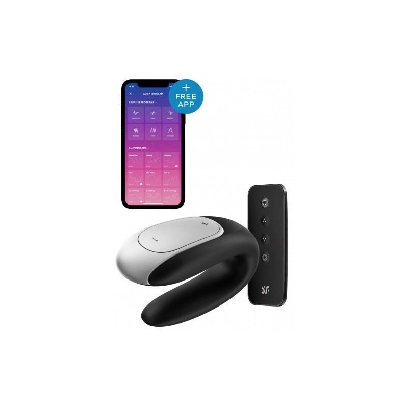Δονητής ζευγαριών Satisfyer Double Fun ΜΑΥΡΟ