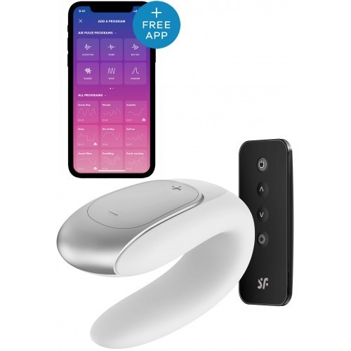 Δονητής ζευγαριών Satisfyer Double Fun ΛΕΥΚΟ