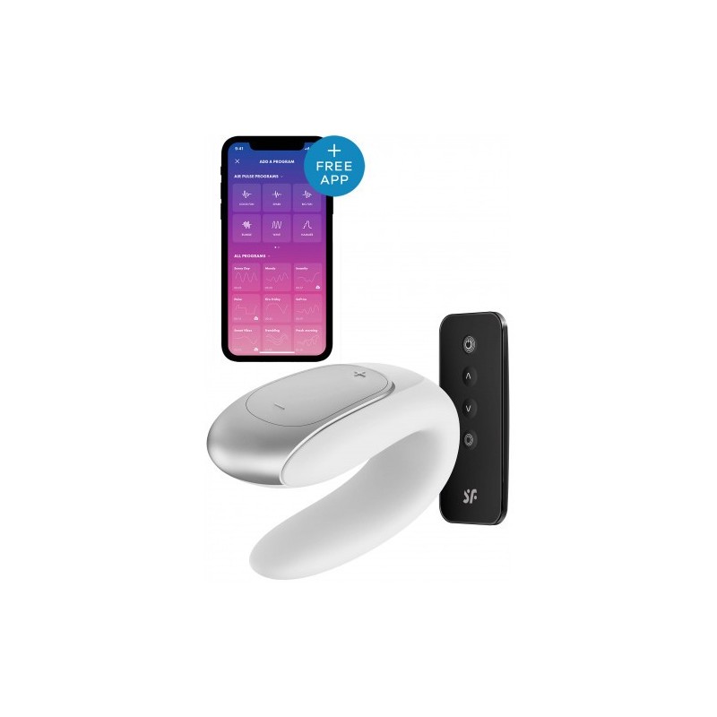 Δονητής ζευγαριών Satisfyer Double Fun ΛΕΥΚΟ