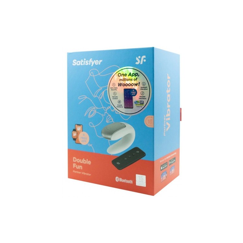 Δονητής ζευγαριών Satisfyer Double Fun ΛΕΥΚΟ