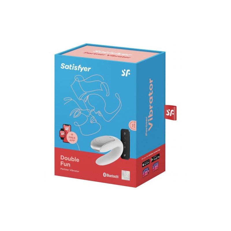 Δονητής ζευγαριών Satisfyer Double Fun ΛΕΥΚΟ