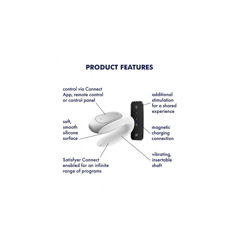 Δονητής ζευγαριών Satisfyer Double Fun ΛΕΥΚΟ