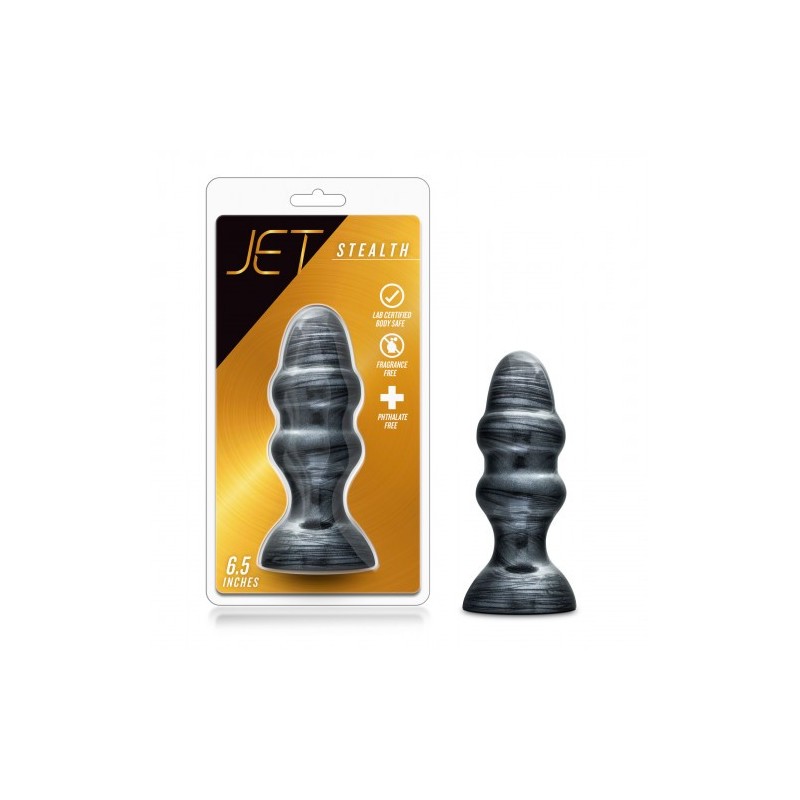 Jet Stealth Carbon Metallic Black Anal Plug 16 cm