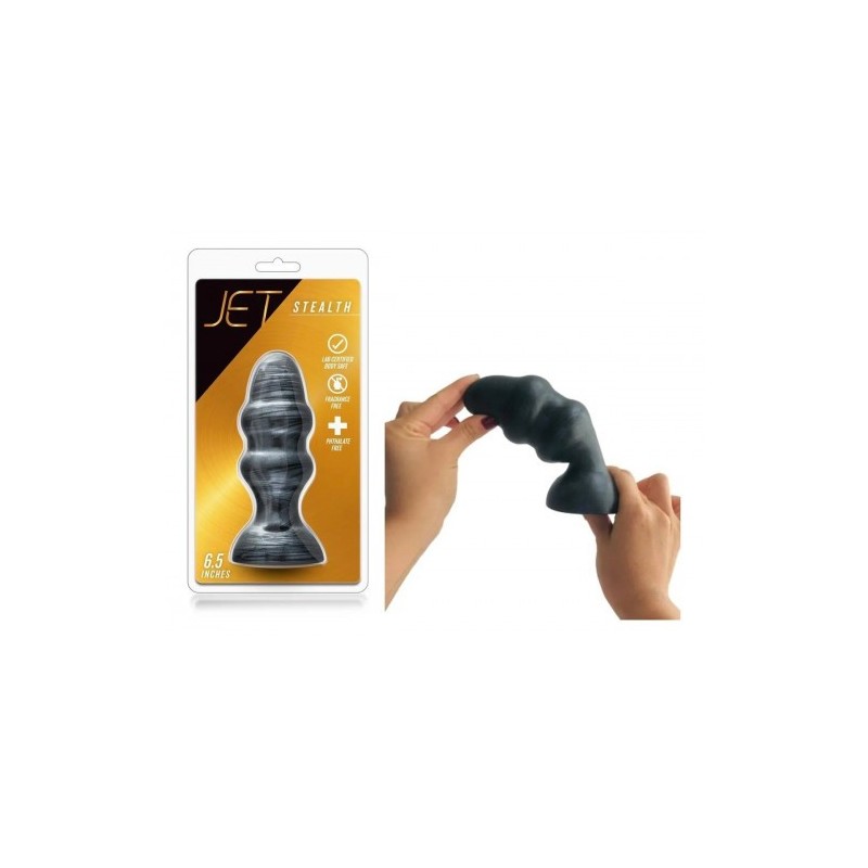 Jet Stealth Carbon Metallic Black Anal Plug 16 cm
