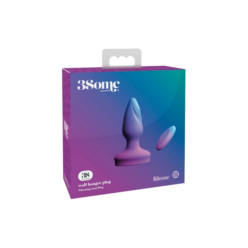 3Some Wall Banger Rechargeable Butt Plug with Suction Cup