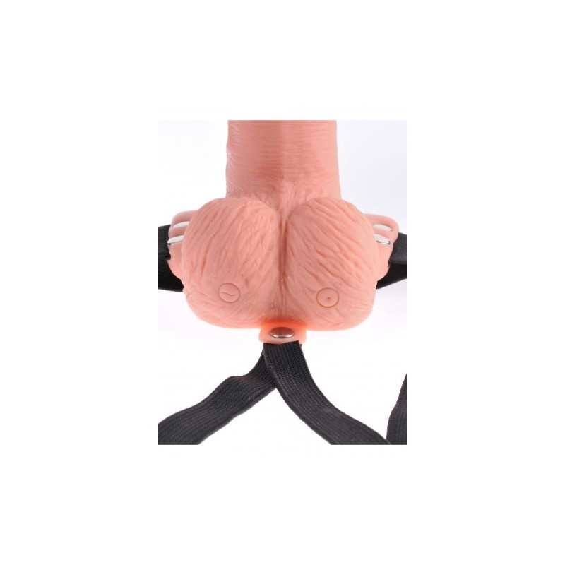 Τηλεχειριζόμενο δονούμενο Στραπ-ον ντίλντο 6 ιντσών με οπή τρύπα